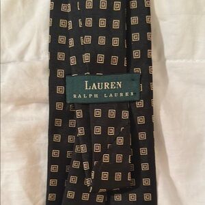 Lauren Ralph Lauren Black Geometric Tie